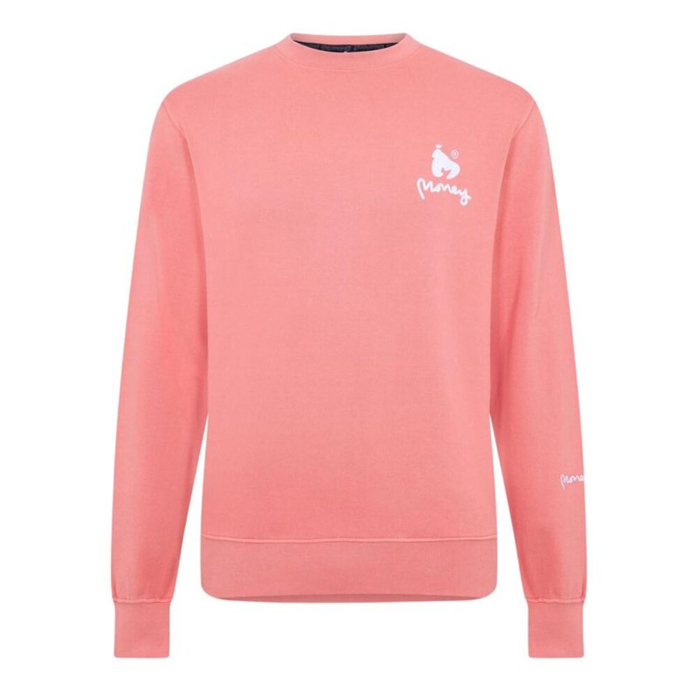 Money Unisex Adult Combo Ape Cotton Crew Neck Regular Sweatshirt / Coral